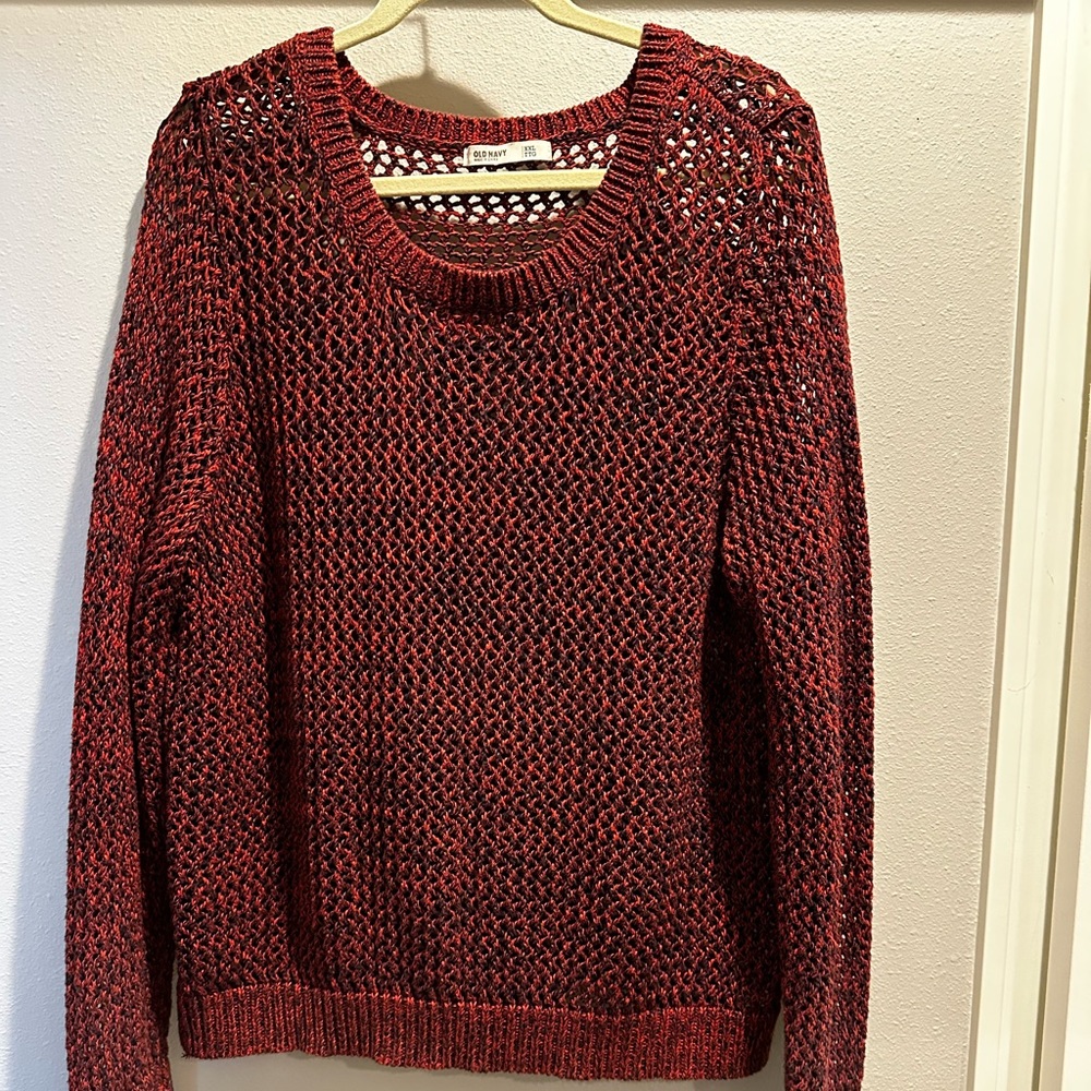 Old Navy Women's Red Crew Neck Sweater